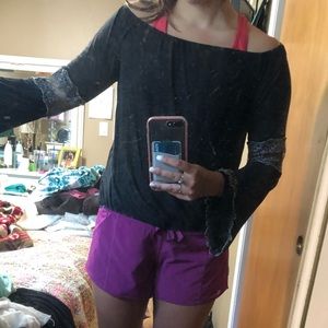 Brown off the shoulder boutique long sleeve